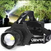 Linterna frontal LED recargable por USB, lámpara frontal XHP70 superbrillante