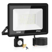 LED Floodlight PIR Motion Sensor Light Waterproof Projector Spotlight for Garden