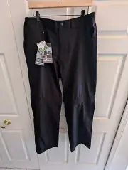 GALWAY BAY Convertible Rain Golf Pants Size L 32" Length BLACK Water /Wind Proof