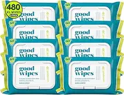 Flushable & Biodegradable Wipes with Botanicals, Dispenser for At-Home Use Safe, Shea-Coco with Aloe, Septic and Sewer Safe, 60 Count (Pack of 8)