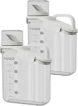 2pcs Cereal Containers Storage with Lids, 2.8L Airtight Large Dry Food Storage Containers, Premium Pet Food Storage Bins, Moisture-Proof Treat Canister Suitable for Grain Bean Rice ﻿