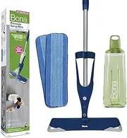 Bona Premium Spray Mops for Floors, Hard-Surfaces, Bona Floor Mops for Cleaning Floors, 1x Bona Hard-Surface Floor Cleaner Liquid Cartridge 850ml and 2X Microfibre Pads, Blue