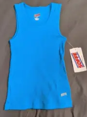 Soffe Girls Cotton Tank- Vivid Blue, Small 7