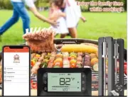 BFOUR Bluetooth Meat Thermometer Wireless Grill Thermometer with 4Probes