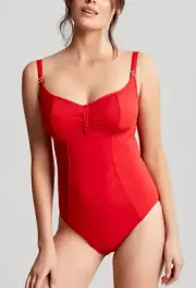 Panache FIERY RED Anya Riva Balconnet One-Piece Swimsuit, US 38DD, UK 38DD