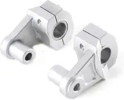 Handlebar Riser One Pair Universal Motorcycle Handlebar Fat Bar Mount Clamps Riser Anodized Mount for 28/22mm Handlebar Handlebar risers kit(Silver)