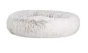 Calming, Extra Large ,Soft Plush White Brown dog bed