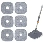 6 Pack Mop Replacement Heads For Spin Mop Bucket Set 3 Microfiber Spin Mop Refil