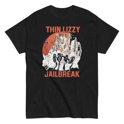 MerchMoment Thin Lizzy - Jailbreak T-Shirt T-Shirt Black New