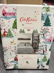 Cath Kidston London Shine Bright Cream Holiday Pattern Full Size Sheet Set