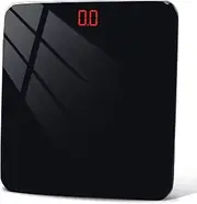 Clevinger Digital Bathroom Scale, Precise Scale Capacity 180KG, Bathroom Digital Weighing Machine Measuring Scale with Large LED Display,Electronic Weigh Scales, Black (Black-LED Display)