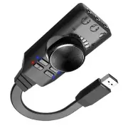 New USB External Sound Card Virtual 7.1 Channel Adapter Plug For PC Laptop PS5 D