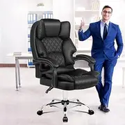 ALFORDSON Ergonomic Office Chair with 150° Recline and 360° Swivel,Gaming Executive Computer Racer Chair with Adjustable Height,PU Leather Home Office Chair with Lumber Back Support,180kg Capacity