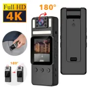 Ultra HD 4K Wifi Night Vision Mini Camera Body Recorder with Flash and Screen