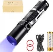 Blacklight 365nm UV Flashlight with High Power output, Pure Beam for UV Glue