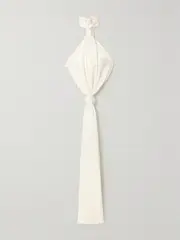 [Givenchy] Givenchy - Open-back Knotted Crepe Halterneck Top - White - FR 34 FR 34 White