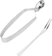 Snail Eating Fork Escargot Tong Set Kitchen Food Tongs Stainless Steel Snail Fixture