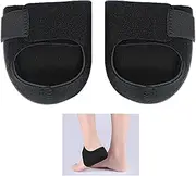 Heel Cups, Heel Cushion, 2 Pcs Heel Pads for Plantar Tendinitis, Anti Slip Heel Protector for Plantar Fasciitis Relief, Hindfoot Pads With Velcro Elastic Band for Women and Men (Black)​