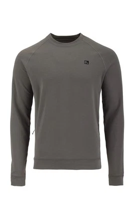 Flylow Donner Crew Men's Shirt, Shadow Heather, Medium