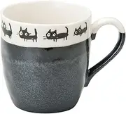 Soho Kiln Mug, Black Cat, Black Diameter 3.3 x 3.3 inches (8.4 x 9 cm) (350cc), 759-07-673