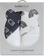 Bubba Nordic 2PK Hooded Towel Charcoal/White