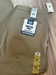 NWT 46x32 Dockers Mens Tan Athletic Stretch Cotton Fit Pant Signature Khaki
