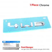 Logo Rear Emblem Chrome "4WD" For Ford Ranger Next Gen Everest SUV 2022 - 2024
