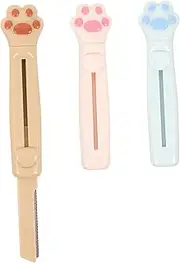 BCOATH Eyebrow Trimmer Set Facial Hair Razors Women's Eyebrow Shaver Compact Portable Stainless Steel Sliding Cover