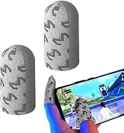 Finger Sleeves - 0.03mm Silver Mobile Phone Game Finger Sleeves | Thumb Protector Sleeve |, Breathable Pro Finger Gloves | Game Hand Controller Gloves | Thumb Cover for