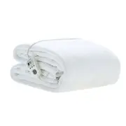Linen House Quilted Multi-Zone Electric Blanket with Right-Hand Control – Cream (Long Single Bed)