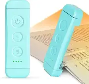 Glocusent USB Rechargeable Book Light for Reading in Bed, Portable Clip-on Blue