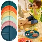 6Pcs Divided Dinner Plates 3 Compartment Unbreakable Dinner Diet Plates faKtt