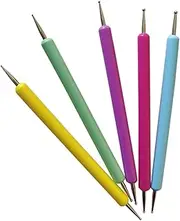 FRCOLOR 5pcs Polymer Clay Tools Manicure Pen Embossing Tool Manicure Painting Tools Dotting Tools Painting Supplies Detail Nail Art Tool Nail Art Dotting Tool Nails Art Pen Plastic Macaron