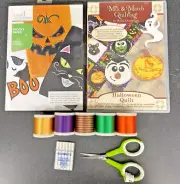 NEW Halloween Theme Embroidery Machine Design Set Anita Goodesign &Thread Bundle