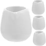PEPLAYTAL 4Pcs Ceramic Sauce Pitcher Gravy Serving Boat for Dipping Sauces Condiments and Dressings for Everyday Use and Freezer Safe