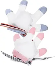 JOINPAYA Boys and Girls' Anti-bite Gloves 2 Pairs Nail Biting Thumb Sucking Prevention Breathable Mesh Adjustable Rope Safe for Children