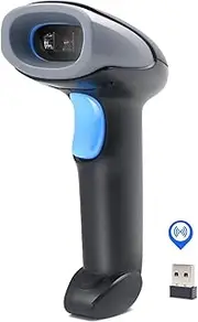 Eacam Wireless Barcode Scanner, Professional Portable Handheld QR Code Reader with Long Standby Time & for Supermarket Retail Library Logistics Warehouse