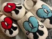Bad Bunny Slippers, Heart Slippers, Cozy Slippers for home, Fuzzy Slippers