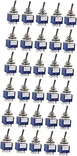 Gatuida 3sets Toggle Pickup Selector 6 Foot Spdt 2 Position Latching 6a 125v 10pcs*3