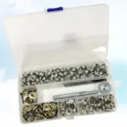 50 Pairs Screw Snap Button Clasps Snaps DIY Craft Accessories Kit Fasteners