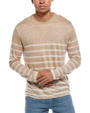 Vince Stripe Linen T-Shirt