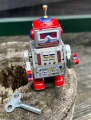 Wind Up Robot Tin Toy CLOCKWORK Mechanical Adults Collectibles