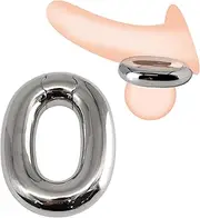 440g Extra Heavy Oval Testicle Ring Ball Stretcher Stainless Steel Testicle Weight Stretcher Heavy Duty Cock Rings Scrotum Pendant Cockring CBT Bondage Sex Toys for Men