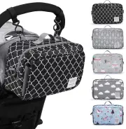 Small Diaper Bag, Mini Stroller Organizer Accessory with Wipe Pockets Caddy Pare