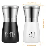 2 Pcs Salt and Pepper Grinder Set Manual Salt Pepper Mill Grinder qiOFY
