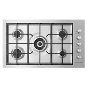 Fisher & Paykel 90cm 5 Burner Gas Cooktop - Brushed Stainless Steel
