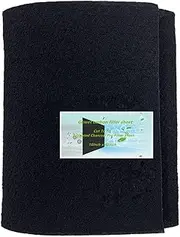Gkwet 16 x 48 Inch Cut-to-Fit Activated Carbon Filter Sheet Charcoal Air Vent Filters Pad Black Range Hood AC Replacement Fabric Filter Sheet