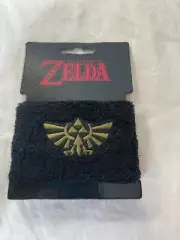 Nintendo Legend of Zelda Black Embroidered Triforce Wrist Sweat Band