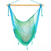 Mexican Hammock Chair - Light Green & Baby Blue