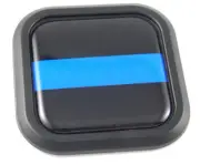 Police thin blue line Square Black rim Emblem Car 3D Decal Badge Bumper 2"